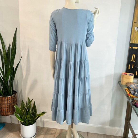 Bohemian Multi-Tiered Maxi Dress - Picture 5 of 11